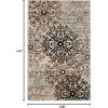 Superior Indoor Area Rug, Jute Backed, Perfect for Entryway, Office, Living/Dining Room, Bedroom, Kitchen, Hardwood Floor, Floral Scroll Decor, Leigh Collection, 9′ x 12′, Beige Ivory(Beige-ivory)