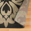 Superior Indoor/ Outdoor Small Area Rug, Modern Damask Jute Backed Rugs, Floor Throw, Kitchen, Entryway, Patio, Poolside, Living Room, Home Floor Throw, Lowell Collection, 2′ x 3′, Brown