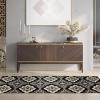 Superior Crawford Collection Area Rug, 8mm Pile Height with Jute Backing, Gorgeous Mediterranean Tile Pattern, Fashionable and Affordable Woven Rugs – 8′ x 10′ Rug, Black(Black – Z)