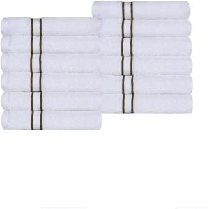 Superior Hotel Turkish Cotton 2 Piece Bath Towel Set, Ultra Plush Spa Quality Heavyweight Essentials for Bathroom, Thick Absorbent and Soft, Dobby Border, Includes 2 Large Bath Towels, Toast(Latte)