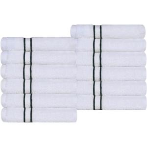 Superior Hotel Turkish Cotton 2 Piece Bath Towel Set, Ultra Plush Spa Quality Heavyweight Essentials for Bathroom, Thick Absorbent and Soft, Dobby Border, Includes 2 Large Bath Towels, Toast(Teal)