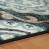 Superior Abner Collection Area Rug, 10mm Pile Height with Jute Backing, Fashionable and Affordable Rugs, Beautiful Scrolling Medallion Pattern – 5′ x 8′ Rug, Black with Blue and Beige