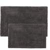 Superior Non-Slip 2 Piece Bath Rug Set, Ultra Plush, Soft, and Absorbent 100% Combed Cotton Pile – Traditional Oval Bath Mat Set, Forest Green(Charcoal)
