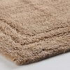 Superior Non-Slip 2 Piece Bath Rug Set, Ultra Plush, Soft, and Absorbent 100% Combed Cotton Pile – Traditional Oval Bath Mat Set, Forest Green(Latte)