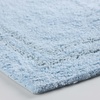 Superior Non-Slip 2 Piece Bath Rug Set, Ultra Plush, Soft, and Absorbent 100% Combed Cotton Pile – Traditional Oval Bath Mat Set, Forest Green(Light Blue)