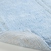 Superior Non-Slip 2 Piece Bath Rug Set, Ultra Plush, Soft, and Absorbent 100% Combed Cotton Pile – Traditional Oval Bath Mat Set, Forest Green(Light Blue)
