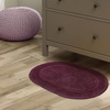 Superior Non-Slip 2 Piece Bath Rug Set, Ultra Plush, Soft, and Absorbent 100% Combed Cotton Pile – Traditional Oval Bath Mat Set, Forest Green(Plum – Oval)