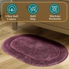 Superior Non-Slip 2 Piece Bath Rug Set, Ultra Plush, Soft, and Absorbent 100% Combed Cotton Pile – Traditional Oval Bath Mat Set, Forest Green(Plum – Oval)