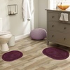 Superior Non-Slip 2 Piece Bath Rug Set, Ultra Plush, Soft, and Absorbent 100% Combed Cotton Pile – Traditional Oval Bath Mat Set, Forest Green(Plum – Oval)