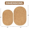 Superior Non-Slip 2 Piece Bath Rug Set, Ultra Plush, Soft, and Absorbent 100% Combed Cotton Pile – Traditional Oval Bath Mat Set, Forest Green(Toast – Oval)