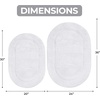 Superior Non-Slip 2 Piece Bath Rug Set, Ultra Plush, Soft, and Absorbent 100% Combed Cotton Pile – Traditional Oval Bath Mat Set, Forest Green(White – Oval)