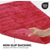 Superior Non-Slip Cotton Checkered Bath Rug Set with Spray Latex Backing, 20″ x 30″, 24″ x 36″, 2-Pieces, Sapphire(Burgundy – Chk)