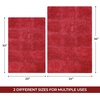 Superior Non-Slip Cotton Checkered Bath Rug Set with Spray Latex Backing, 20″ x 30″, 24″ x 36″, 2-Pieces, Sapphire(Burgundy – Chk)