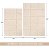 Superior Non-Slip Cotton Checkered Bath Rug Set with Spray Latex Backing, 20″ x 30″, 24″ x 36″, 2-Pieces, Sapphire(Ivory – Chk)