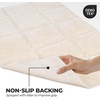 Superior Non-Slip Cotton Checkered Bath Rug Set with Spray Latex Backing, 20″ x 30″, 24″ x 36″, 2-Pieces, Sapphire(Ivory – Chk)