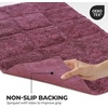 Superior Non-Slip Cotton Checkered Bath Rug Set with Spray Latex Backing, 20″ x 30″, 24″ x 36″, 2-Pieces, Sapphire(Plum – Chk)