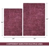Superior Non-Slip Cotton Checkered Bath Rug Set with Spray Latex Backing, 20″ x 30″, 24″ x 36″, 2-Pieces, Sapphire(Plum – Chk)