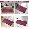 Superior Non-Slip Cotton Checkered Bath Rug Set with Spray Latex Backing, 20″ x 30″, 24″ x 36″, 2-Pieces, Sapphire(Plum – Chk)