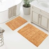Superior Non-Slip Cotton Checkered Bath Rug Set with Spray Latex Backing, 20″ x 30″, 24″ x 36″, 2-Pieces, Sapphire(Rust – Chk)