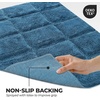 Superior Non-Slip Cotton Checkered Bath Rug Set with Spray Latex Backing, 20″ x 30″, 24″ x 36″, 2-Pieces, Sapphire(Sapphire – Chk)