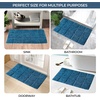 Superior Non-Slip Cotton Checkered Bath Rug Set with Spray Latex Backing, 20″ x 30″, 24″ x 36″, 2-Pieces, Sapphire(Sapphire – Chk)