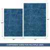 Superior Non-Slip Cotton Checkered Bath Rug Set with Spray Latex Backing, 20″ x 30″, 24″ x 36″, 2-Pieces, Sapphire(Sapphire – Chk)