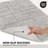 Superior Non-Slip Cotton Checkered Bath Rug Set with Spray Latex Backing, 20″ x 30″, 24″ x 36″, 2-Pieces, Sapphire(Silver – Chk)