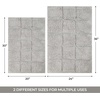 Superior Non-Slip Cotton Checkered Bath Rug Set with Spray Latex Backing, 20″ x 30″, 24″ x 36″, 2-Pieces, Sapphire(Silver – Chk)