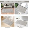 Superior Non-Slip Cotton Checkered Bath Rug Set with Spray Latex Backing, 20″ x 30″, 24″ x 36″, 2-Pieces, Sapphire(Silver – Chk)