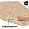 Superior Non-Slip Cotton Checkered Bath Rug Set with Spray Latex Backing, 20″ x 30″, 24″ x 36″, 2-Pieces, Sapphire(Taupe – Chk)