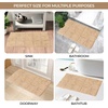 Superior Non-Slip Cotton Checkered Bath Rug Set with Spray Latex Backing, 20″ x 30″, 24″ x 36″, 2-Pieces, Sapphire(Taupe – Chk)