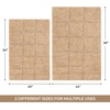 Superior Non-Slip Cotton Checkered Bath Rug Set with Spray Latex Backing, 20″ x 30″, 24″ x 36″, 2-Pieces, Sapphire(Taupe – Chk)