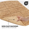 Superior Non-Slip Cotton Checkered Bath Rug Set with Spray Latex Backing, 20″ x 30″, 24″ x 36″, 2-Pieces, Sapphire(Toast – Chk)