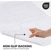 Superior Non-Slip Cotton Checkered Bath Rug Set with Spray Latex Backing, 20″ x 30″, 24″ x 36″, 2-Pieces, Sapphire(White – Chk)