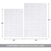 Superior Non-Slip Cotton Checkered Bath Rug Set with Spray Latex Backing, 20″ x 30″, 24″ x 36″, 2-Pieces, Sapphire(White – Chk)