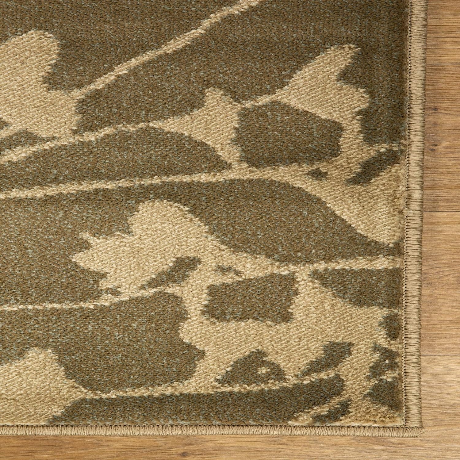 image:imageSuperior Indoor Area Rug Jute Backing Floral Color Block Modern Farmhouse Ideal for Entryway Living Room Kitchen Bedroom Hallway Floor Cover Phlox Collection 8 x 10 Beige