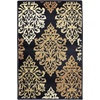 Superior Danvers Collection Area Rug, Modern Elegant Damask Pattern, 10mm Pile with Jute Backing, Affordable Contemporary Rugs – Brown, 4′ x 6′ Rug(Beige)