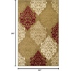 Superior Danvers Collection Area Rug, Modern Elegant Damask Pattern, 10mm Pile with Jute Backing, Affordable Contemporary Rugs – Brown, 4′ x 6′ Rug(Black)