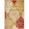 Superior Danvers Collection Area Rug, Modern Elegant Damask Pattern, 10mm Pile with Jute Backing, Affordable Contemporary Rugs – Brown, 4′ x 6′ Rug(Brown)