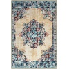 Superior Danvers Collection Area Rug, Modern Elegant Damask Pattern, 10mm Pile with Jute Backing, Affordable Contemporary Rugs – Brown, 4′ x 6′ Rug(Cream)