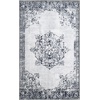 Superior Danvers Collection Area Rug, Modern Elegant Damask Pattern, 10mm Pile with Jute Backing, Affordable Contemporary Rugs – Brown, 4′ x 6′ Rug(Grey)