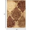 Superior Danvers Collection Area Rug, Modern Elegant Damask Pattern, 10mm Pile with Jute Backing, Affordable Contemporary Rugs – Brown, 4′ x 6′ Rug(Spiced Coral)