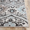 Superior Indoor Area Rug, Jute Backed, Modern Oriental Floral Damask Floor Decor for Office, Living Room, Bedroom, Entryway, Dining/Kitchen, Hardwood, Tile, Augusta Collection, 3′ x 5′, Turquoise