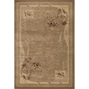 Superior Indoor Area Rug, Jute Backing, Traditional Farmhouse Floral Block, Ideal for Entryway, Living Room, Kitchen, Bedroom, Hallway, Floor Cover, Ruban Collection, 5′ x 8′, Taupe(Brown)