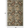 Superior Indoor Area Rug, Jute Backing, Traditional Farmhouse Floral Block, Ideal for Entryway, Living Room, Kitchen, Bedroom, Hallway, Floor Cover, Ruban Collection, 5′ x 8′, Taupe(Slate)
