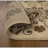 Superior Indoor Area Rug, Jute Backing, Traditional Farmhouse Floral Block, Ideal for Entryway, Living Room, Kitchen, Bedroom, Hallway, Floor Cover, Ruban Collection, 5′ x 8′, Taupe(Beige)