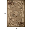 Superior Indoor Area Rug, Jute Backing, Traditional Farmhouse Floral Block, Ideal for Entryway, Living Room, Kitchen, Bedroom, Hallway, Floor Cover, Ruban Collection, 5′ x 8′, Taupe(Rinceau – Taupe)