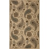 Superior Indoor Area Rug, Jute Backing, Traditional Farmhouse Floral Block, Ideal for Entryway, Living Room, Kitchen, Bedroom, Hallway, Floor Cover, Ruban Collection, 5′ x 8′, Taupe(Beige)