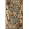 Superior Indoor Area Rug, Jute Backing, Traditional Farmhouse Floral Block, Ideal for Entryway, Living Room, Kitchen, Bedroom, Hallway, Floor Cover, Ruban Collection, 5′ x 8′, Taupe(Rinceau – Slate)