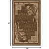 Superior Indoor Area Rug, Jute Backing, Traditional Farmhouse Floral Block, Ideal for Entryway, Living Room, Kitchen, Bedroom, Hallway, Floor Cover, Ruban Collection, 5′ x 8′, Taupe(Beige Brown)